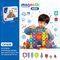 Tuiles magnétiques DIY 3,75 cm et 7,5 cm, blocs de construction avec boîte en fer, jouets éducatifs STEM pour enfants, cadeaux pour la classe et la maison