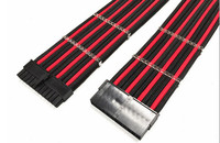 Conector ATX hembra de 24 pines, negro y blanco, con paso de 4.2 mm, para la fabricación de cables de placa base de computadora, venta al por mayor.