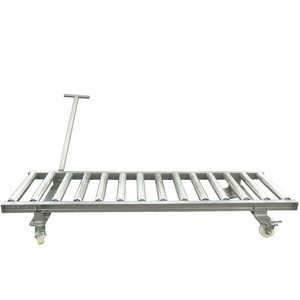 รถเข็นล้อเลื่อนแบบเคลื่อนย้ายได้สำหรับงานหนักพร้อมโครงเสริมความแข็งแรงสำหรับขนส่งสินค้าในคลังสินค้า - Product Image 4