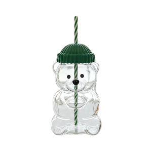 Gobelet en verre Starbucks Bear 500 ml grande capacité avec paille pour fêtes et cadeaux - Product Image 5