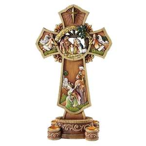 Candelabro <span class=keywords><strong>de</strong></span> Resina Navideño con 4 Soportes para Velas, Escena <span class=keywords><strong>de</strong></span> la Natividad, Decoración Navideña para el Hogar, Soporte <span class=keywords><strong>de</strong></span> Poliresina, ¡Gran Oferta! - Product Image 3