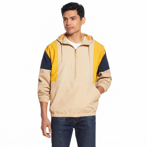 Men's Performance Fit Rain Jacket Comfortable Breathable Lining Seamless Waterproof <b>Canvas</b> Fabric Front for Weather Protection - Product Image 1