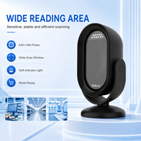 Escáner de Códigos de Barras de Escritorio Plug & Play con Detección Automática, Escáner de Códigos QR 2D para Minoristas y Almacenes