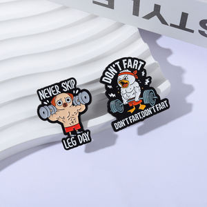 بروش بتصميم ميم رياضي بعبارة 'لا تغفل يوم التمارين للساقين أبدًا'، إكسسوار مرح لمحبي اللياقة البدنية للارتداء اليومي - Product Image 2