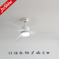 Ventilateur de plafond intelligent 1stshine 52 pouces avec commande Wi-Fi et vocale, pales en ABS, excellent vendeur, usine, lumière intégrée
