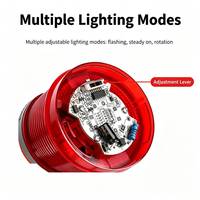 Lampe de signalisation d'avertissement multicolore à plusieurs couches de 70 mm, indicateur LED sonore et visuel pour machines-outils, lampe d'alarme 12V 24V 220V