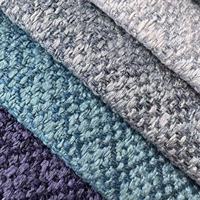 Tissu d'ameublement contractuel 390 g/m² ignifuge, tissé, uni, 100 % polyester, imitation lin