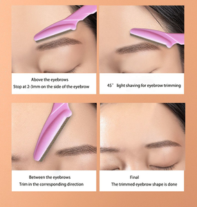 Depiladora Facial de Acero Inoxidable para Mujer, Recortadora de Cejas, Afeitadora - Product Image 3