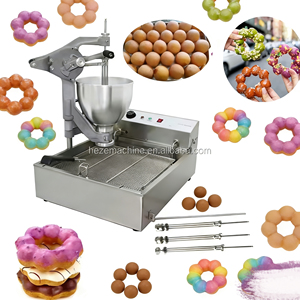 Máquina semiautomática para hacer donas con 3 moldes, cortadora <span class=keywords><strong>de</strong></span> mini donas tipo Puff Puff, para donas <span class=keywords><strong>Dunkin</strong></span> Mochi Pon <span class=keywords><strong>De</strong></span> Ring y freidora a gas - Product Image 1