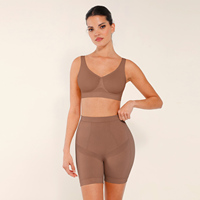 Al por mayor Fajas moldeadoras sin costuras de cintura media con control de abdomen, tipo boyshort, con mejor acolchado de cadera y levantador de glúteos para mujer