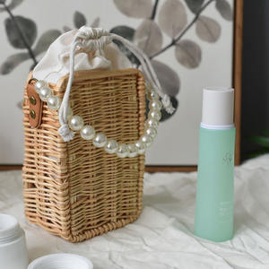 Bolso de mano de ratán tejido a la moda, estilo INS, bolso tote de paja, bolso de playa hecho a mano y engrosado para mujer - Product Image 2