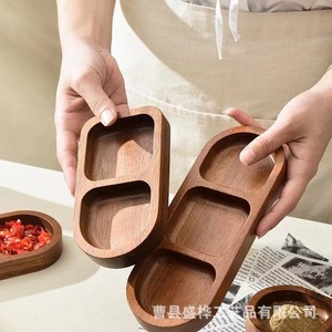 Wooden <b>Small</b> Side Dish <b>Tray</b> For Pickled Vegetables Snacks Dipping Sauce Hotel Coffee Tea Serving <b>Trays</b> - Product Image 2