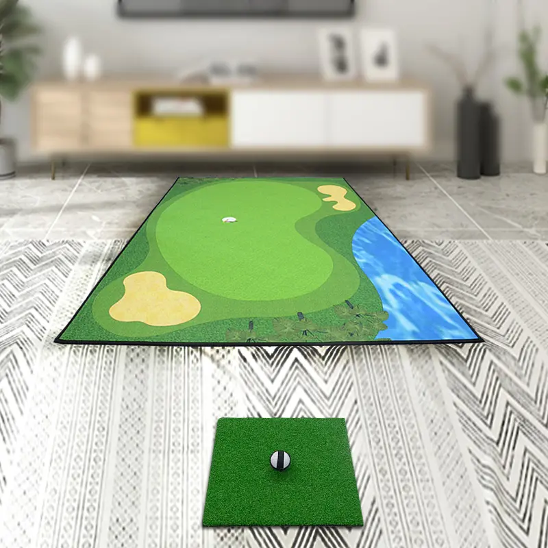 New Chip And Stick Chipping Golf Game Practice Mat With Practice Golf Balls Mini Mat Set