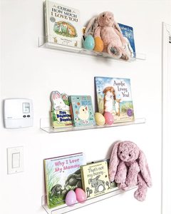 Estantes de pared flotantes <span class=keywords><strong>Funko</strong></span> <span class=keywords><strong>Pop</strong></span> Display Invisible Kids Book Shelf Picture Ledge Display Decor Estantes de pared de baño de plástico - Product Image 1
