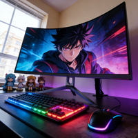 Moniteur grand écran Rebekah Factory 34 pouces LCD LED pour PC, moniteurs OEM ODM incurvés sans bordure, professionnels, 2K 4K, pour jeux