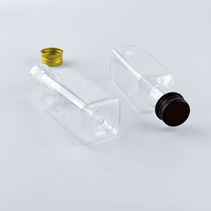 Square Pet <b>Plastic</b> Beverage <b>Bottle</b> 50ml With Screw Cap For Wine And Beverage Packaging Transparent <b>Empty</b> <b>Bottle</b> Cross Border E - Product Image 1
