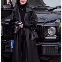 Veste classique noire de qualité supérieure pour femmes, en similicuir PU, manteau personnalisé, vêtements d'extérieur pour l'automne, streetwear