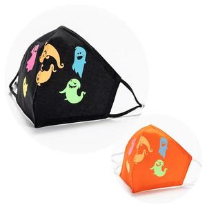 Оптовая продажа, забавные крутые моющиеся цветные светящиеся хлопковые детские маски для лица для Хэллоуина, Детские маски для лица для вечеринки