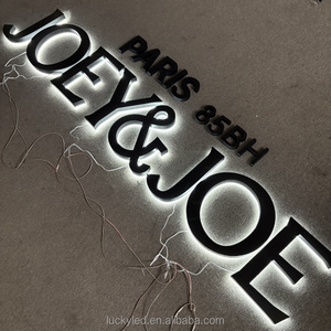 Letrero de tienda de letras 3D negro mate personalizado, letrero retroiluminado para edificios, letreros de canal de negocios, logotipo, letrero <span class=keywords><strong>LED</strong></span> para escaparate al aire libre - Product Image 5