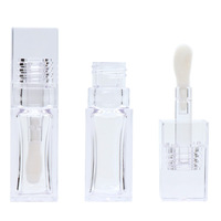 Tubes de brillant à lèvres vides Rouge à lèvres liquide de marque privée unique Tube de brillant à lèvres carré clair de 6.5ml