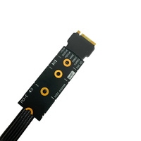 كابل تمديد PCIe 64Gbps X4 90 درجة pci-e 16X إلى M2 M.2 ل NVME SSD الناهض Gen4 / 3 GPU لوحة الأم الموسع سلك CPU