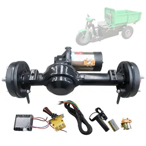 Motor elétrico 48v 1000W 1300w para eixo traseiro com kit controlador, conjunto de eixo de transmissão de triciclo elétrico de frete modificado