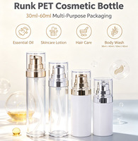 Bouteille de pompe de lotion d'huile essentielle épaisse en plastique blanc clair de haute qualité pour animaux de compagnie 30ml 40ml 50ml 60ml bouteille en PET de brouillard de pulvérisation givré