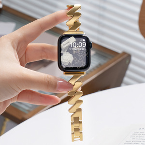 <span class=keywords><strong>Bracelet</strong></span> en acier inoxydable Wave de luxe pour <span class=keywords><strong>Apple</strong></span> <span class=keywords><strong>Watch</strong></span> Ultra 49 42 40mm 44 41mm 45mm <span class=keywords><strong>Bracelet</strong></span> en métal pour IWatch 8 7 6 <span class=keywords><strong>SE</strong></span> <span class=keywords><strong>Bracelet</strong></span> pour <span class=keywords><strong>femme</strong></span> - Product Image 4