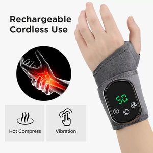 Heated Wrist <strong>Wrap</strong> with Massager 5 Heat &amp; 3 <strong>Massage</strong> Modes Adjustable Brace for Wrist Knee Ankle Pain Relief - Product Image 1