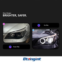 Convient pour les BMW Série 5 E60 de 2003 à 2010, ensemble de phares, remplacement de l'ancien par le nouveau, phare à LED Angel Eye, faisceau de croisement, lentille