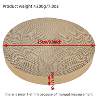 35*35*2.5CM Cat Scratch Pads Round Cat Scratcher Cardboards Insert pour chat jouant à la maison en papier durable Flexible pas de colle