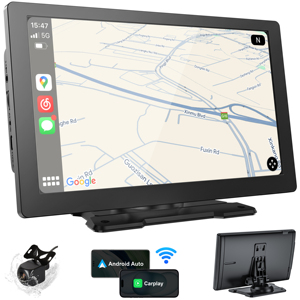 Xách tay 9 "IPS đài phát thanh xe với không dây Apple Carplay & Android Auto phổ Car đài phát thanh GPS navigation với BT WIFI FM <span class=keywords><strong>DVD</strong></span> Máy nghe nhạc - Product Image 5