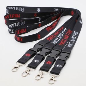 Custom Logo Detachable Buckle Fire Department ID Card Holder <b>Lanyard</b> Firefighter Breakaway Keychain <b>Lanyards</b> - Product Image 1
