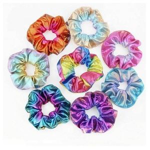 Brillante metallico coda di cavallo sirena fascia per capelli arco elastici per capelli per ragazze Ombre Rainbow Glitter capelli Scrunchies - Product Image 2
