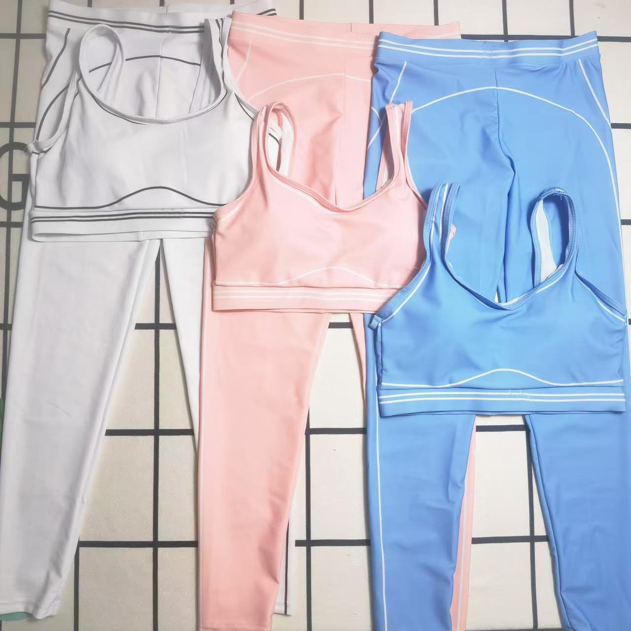 Fitness & Yoga Wear Custom Boutique Women Designer Clothes Sports Bra and Leggings Sportswear 2 Piece Al Yoga Sets for Women