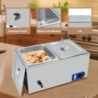 Bain-marie électrique commercial de qualité professionnelle 2026, préchauffage plus rapide et économie d'énergie, idéal pour réchauffer les aliments
