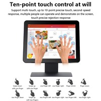 Nouvel écran tactile capacitif industriel robuste en métal de 15 pouces 4:3, étanche IP65, écran LCD TFT IPS, affichage PC, kiosque POS, USB
