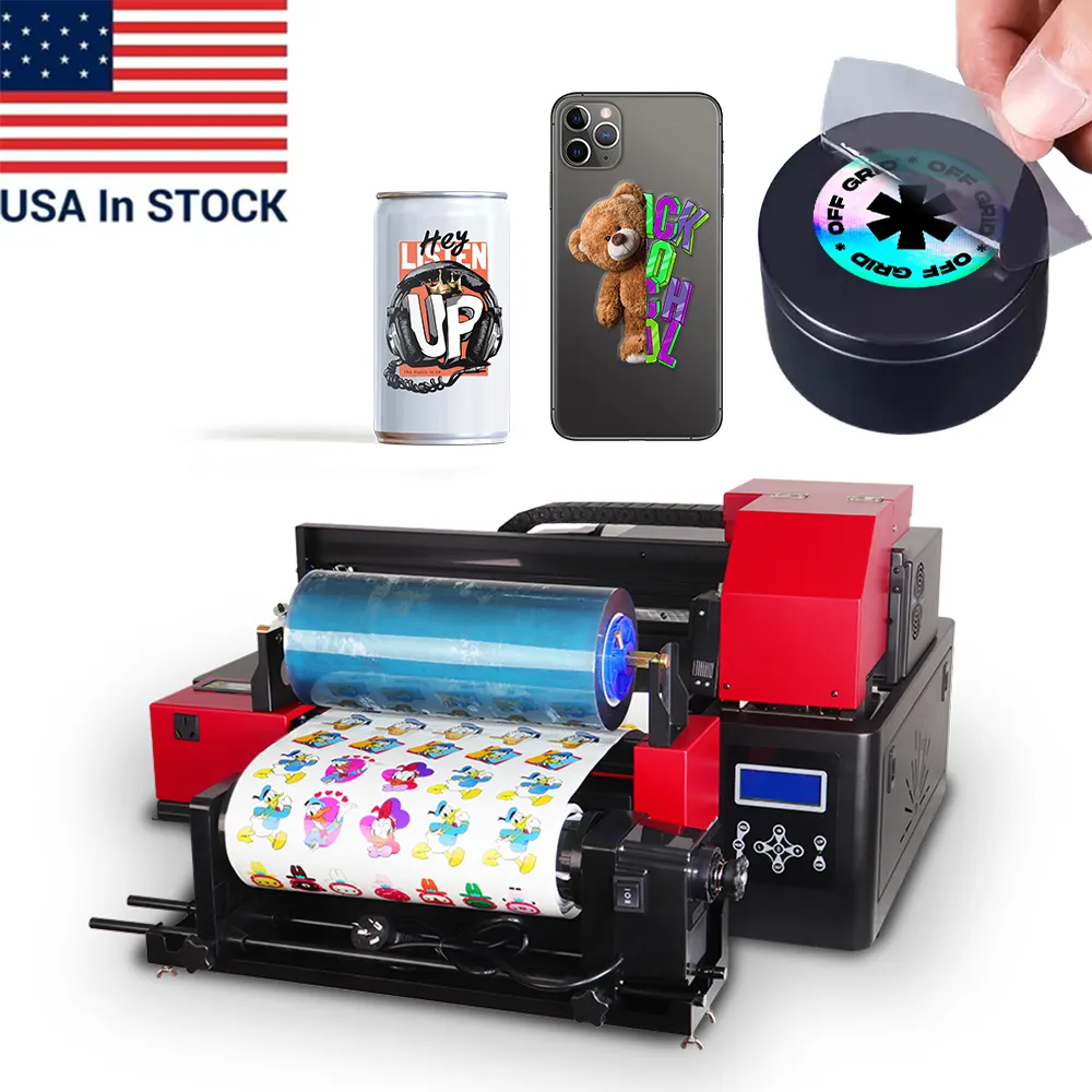Refinecolor Roll untuk Roll UVDTF Cup membungkus DTF Printer UV Flatbed Printer mesin cetak untuk bisnis kecil