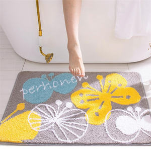 עיצוב חדש פרפר קטיפה רך קטיפה אנטי להחליק מחצלות מים סופג אמבטיה רצפת מחצלת לילדים - Product Image 6