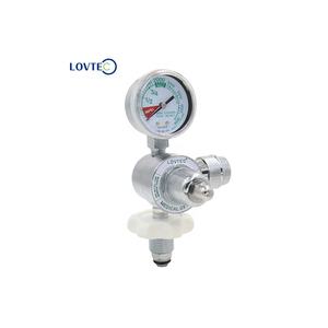 Válvula Reductora de Presión Lovtec, Regulador de Gas de Doble Etapa de Grado Laboratorio para Oxígeno con Manómetro para Primeros Auxilios y Transferencia - Product Image 3