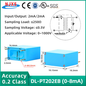 Transformador de Voltaje Mini NJXSE Tipo Pin, Entrada de Corriente CA 2mA/2mA, Transformador de Voltaje Tipo Corriente 2mA2mA - Product Image 3