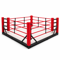 Ring de boxe pliable professionnel 3,5x3,5m, cage de MMA portable sur pied pour entraînement en salle de sport