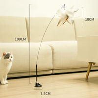 Jouet interactif pour chat, Simulation d'oiseau, plume d'oiseau, avec clochette, bâton de chat, jouets pour chaton, jeu de baguettes, jouet, fournitures pour chat