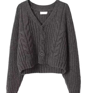 Women's Knitted <b>Cardigan</b> Long Sleeve Loose Fit Single Breasted Anti Pilling Medium <b>Thickness</b> Fashionable Sweater - Product Image 5