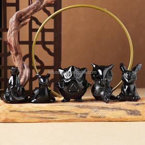 Sculpture en Quartz naturel de grande taille, dessin animé <span class=keywords><strong>Pokemon</strong></span> artisanat ensemble pi <span class=keywords><strong>Umbreon</strong></span> - Product Image 1