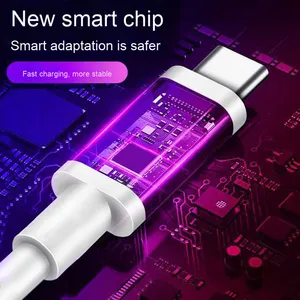 Sâu điện dự phòng siêu nhanh sạc 3A/5A Loại-C PVC cáp dữ liệu 1m chiều dài cho Android Điện thoại di động - Product Image 1