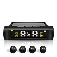 Capteurs étanches rechargeables par USB, alarme de pression de pneu anormale, affichage LCD, système de surveillance des pneus sans fil TPMS pour voiture