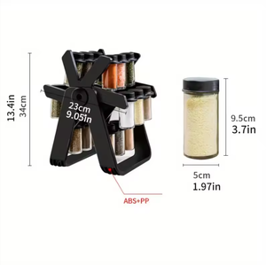 Portaspezie Girevole a 360° a Forma di Ruota Panoramica con 18 Barattoli, Organizzatore Creativo per <span class=keywords><strong>Spezie</strong></span> da Cucina per Decorazione del Piano di Lavoro - Product Image 3