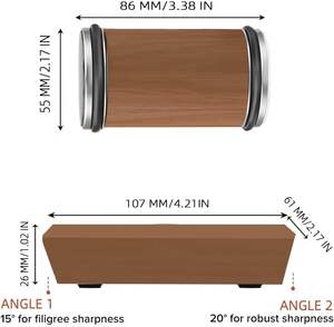 Aiguiseur de couteaux en céramique diamantée avec aimant pour affûter les couteaux de cuisine - Product Image 3