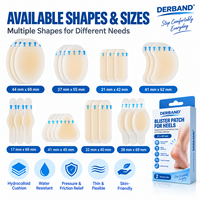 DERBAND Patch hydrocolloïde pour talons 21x42mm, 2 pièces, format voyage, OEM, marque privée, fabricant en gros